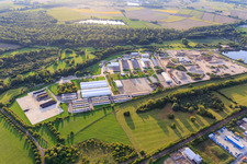 Former Salm barracks from the east in Philippsburg in the state Baden-Wuerttemberg, Germany