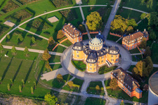 Hermitage Waghäuse in the evening light in Waghäusel in the state Baden-Wuerttemberg, Germany