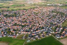 Town View of the streets and houses of the residential areas in Sankt Leon in the state Baden-Wurttemberg, Germany