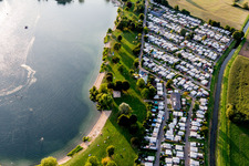 St. Leoner See, water ski facility in the district Sankt Leon in St. Leon-Rot in the state Baden-Wuerttemberg, Germany from above
