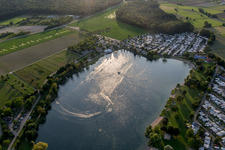 St. Leoner See, water ski facility in the district Sankt Leon in St. Leon-Rot in the state Baden-Wuerttemberg, Germany out of the air
