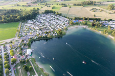 St. Leoner See, water ski facility in the district Sankt Leon in St. Leon-Rot in the state Baden-Wuerttemberg, Germany out of the air