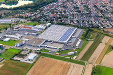 Logistics center on Karlsruher Straße in Ketsch in the state Baden-Wuerttemberg, Germany