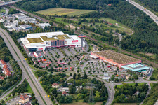 Aerial photograpy of Höffner Furniture in Schwetzingen in the state Baden-Wuerttemberg, Germany
