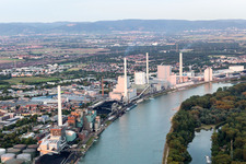 Aerial photograpy of GKM in the district Neckarau in Mannheim in the state Baden-Wuerttemberg, Germany