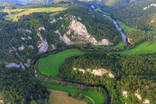 Aerial photograpy of Danube Gorge in Buchheim in the state Baden-Wuerttemberg, Germany