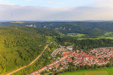 Aerial view of View from the north in Fridingen an der Donau in the state Baden-Wuerttemberg, Germany