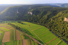 Danube Valley from the south in Fridingen an der Donau in the state Baden-Wuerttemberg, Germany
