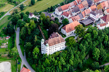 Aerial view of Palace in Muehlheim an der Donau in the state Baden-Wurttemberg, Germany