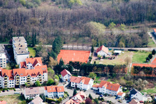 Aerial view of TC77 Jockgrim eV in Jockgrim in the state Rhineland-Palatinate, Germany