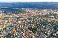 City overview from the north in Tuttlingen in the state Baden-Wuerttemberg, Germany