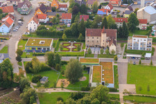 Lower Castle and Kindergarten at the Danube Park in Immendingen in the state Baden-Wuerttemberg, Germany
