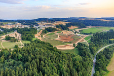 Aerial view of Mercedes-Benz Group AG Testing and Technology Center with Heide Module in Immendingen in the state Baden-Wuerttemberg, Germany