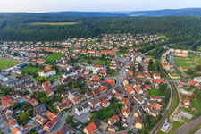 Aerial view of Castle Square with St. Peter and Paul and Hector Children's Academy Immendingen in Upper Castle on the Steig in Immendingen in the state Baden-Wuerttemberg, Germany