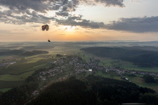 Aerial view of District Zoznegg in Mühlingen in the state Baden-Wuerttemberg, Germany