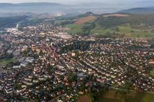 Town View of the streets and houses of the residential areas in Stockach in the state Baden-Wurttemberg, Germany
