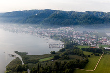 Oblique view of District Bodman in Bodman-Ludwigshafen in the state Baden-Wuerttemberg, Germany