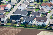Bird's eye view of At the water tower in Kandel in the state Rhineland-Palatinate, Germany