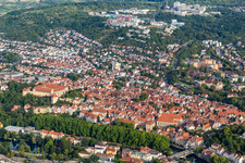 City view on down town at the river Neckar in Tuebingen in the state Baden-Wurttemberg, Germany