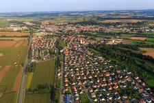 View of the town from the west in the district Ennetach in Mengen in the state Baden-Wuerttemberg, Germany