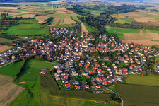 Village view from the southwest in the district Blochingen in Mengen in the state Baden-Wuerttemberg, Germany