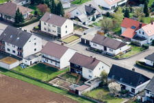 At the water tower in Kandel in the state Rhineland-Palatinate, Germany from a drone