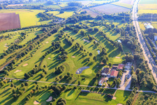 Aerial view of Clubhouse of the Golf Club Bensheim eV in Bensheim in the state Hesse, Germany