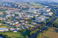 Industrial area on the A5 with Nagel-Group | Heppenheim, Logwin Solutions Heppenheim GmbH + Co. KG and TLB - UNILEVER in Heppenheim in the state Hesse, Germany