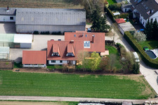 Aerial photograpy of Kugelmann organic farm in Kandel in the state Rhineland-Palatinate, Germany