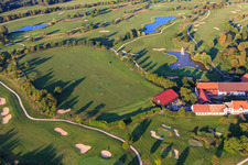 Golf Shop Gut Neuzenhof, Restaurant Gut Neuzenhof and day-spa Anke Bader at the Golf Club - Golf Course Heddesheim Gut Neuzenhof in Heddesheim in the state Baden-Wuerttemberg, Germany out of the air