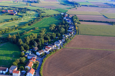Aerial view of Neuzenlache in Viernheim in the state Hesse, Germany