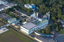 Süpro GmbH in the district Hüttenfeld in Lampertheim in the state Hesse, Germany from above
