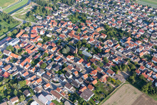 Village view in the district Wattenheim in Biblis in the state Hesse, Germany