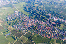 District Godramstein in Landau in der Pfalz in the state Rhineland-Palatinate, Germany viewn from the air
