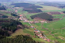 Local road from the southwest in the district Unter-Mossau in Mossautal in the state Hesse, Germany