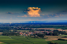Storm clouds over Karlsruhe in Barbelroth in the state Rhineland-Palatinate, Germany