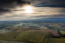 Structures on agricultural fields at morning light in Kapellen-Drusweiler in the state Rhineland-Palatinate, Germany