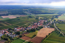 Aerial view of Village view on the B38 from the southwest in Niederhorbach in the state Rhineland-Palatinate, Germany