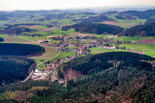 From the east in the district Affolterbach in Wald-Michelbach in the state Hesse, Germany
