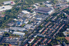 Aerial view of Landau-Nord in Landau in der Pfalz in the state Rhineland-Palatinate, Germany