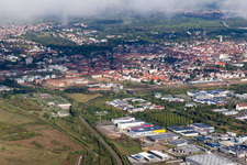 Aerial view of LD-Queicheim in Landau in der Pfalz in the state Rhineland-Palatinate, Germany