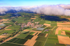 Aerial view of View of the town from the east in Impflingen in the state Rhineland-Palatinate, Germany