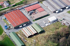 Aerial view of Cortec Kunststoff Technik GmbH in the district Wahlen in Grasellenbach in the state Hesse, Germany
