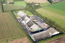 Aerial view of Janderup in the state South Denmark, Denmark