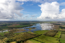 Varde in the state South Denmark, Denmark from above