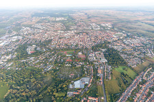 Aerial view of Landau-West in Landau in der Pfalz in the state Rhineland-Palatinate, Germany