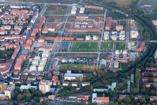 Aerial view of Landau South in Landau in der Pfalz in the state Rhineland-Palatinate, Germany