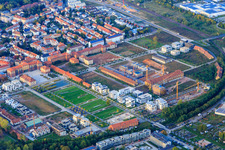 Construction sites on the State Garden Show grounds State Garden Show-LANDAU 2018 in Landau in der Pfalz in the state Rhineland-Palatinate, Germany