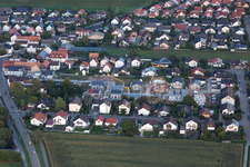 Aerial view of Ringstr in the district Hayna in Herxheim bei Landau in the state Rhineland-Palatinate, Germany