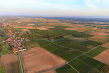 Aerial view of Village view from the west in Hergersweiler in the state Rhineland-Palatinate, Germany